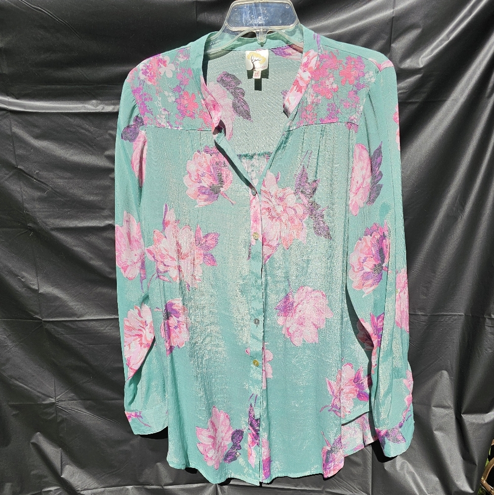 Fog and Flower tunic blouse